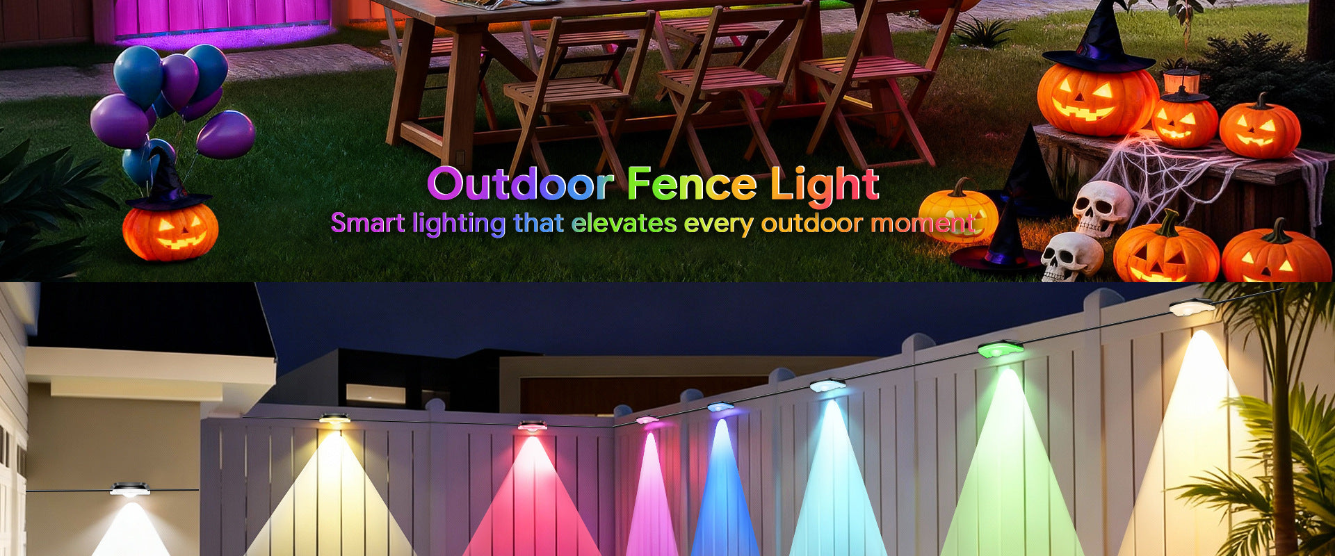 Bluetooth fence light RGBCW Iridescent Fence Light Wall Washer Light Fence Light Garden Light Waterproof Decorative Light