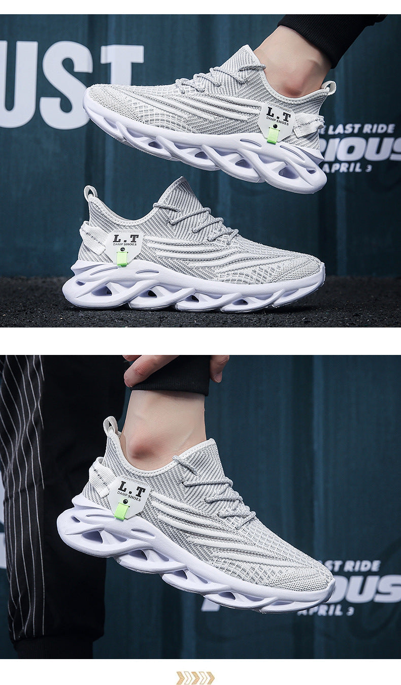 2025Foreign Trade Large Size Mesh Breathable Running Shoes Summer Trendy Versatile Sports Shock Absorption Wear-resistant Casual Shoes
