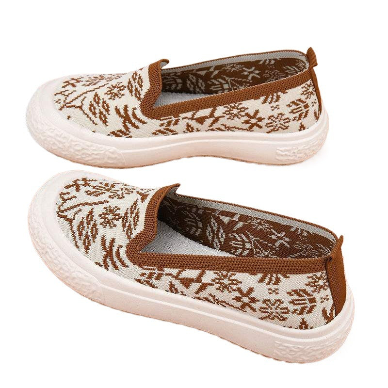 New Style Fisherman Shoes for Women, Breathable and Lightweight, Little Chanel Style, Casual Mom Shoes, Slip-On, Soft Sole, Non-Slip, Flat Shoes, Single Shoes