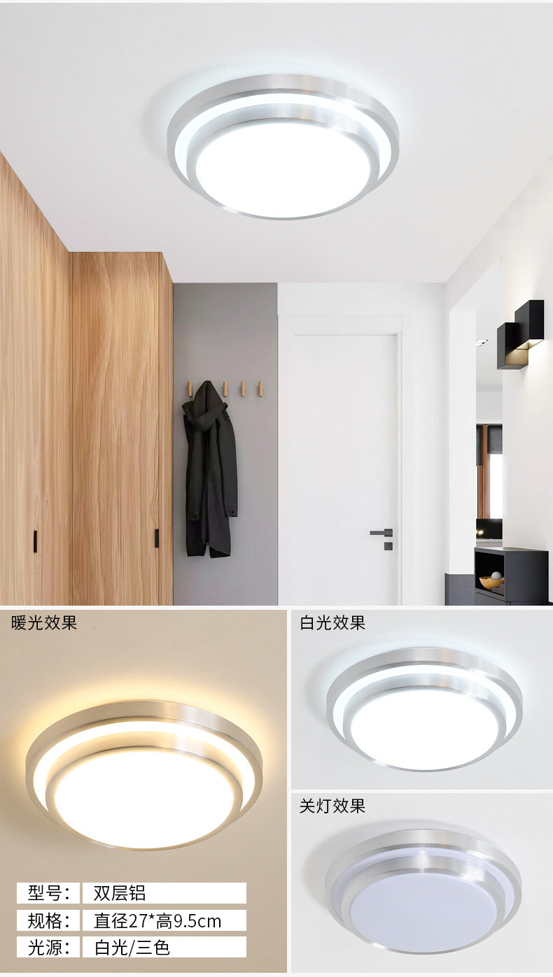 led Ceiling Lamp Nordic Simple Living Room Lamp Round Bedroom Children's Lamp Balcony Corridor Engineering Ceiling Light Fixture
