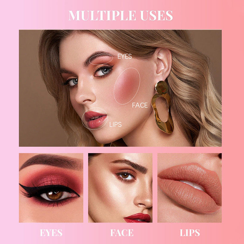 Liquid Lip Glaze Lipstick Face Lip Cheek Two-in-one Multi-functional Blush Four-piece Set Beauty Makeup