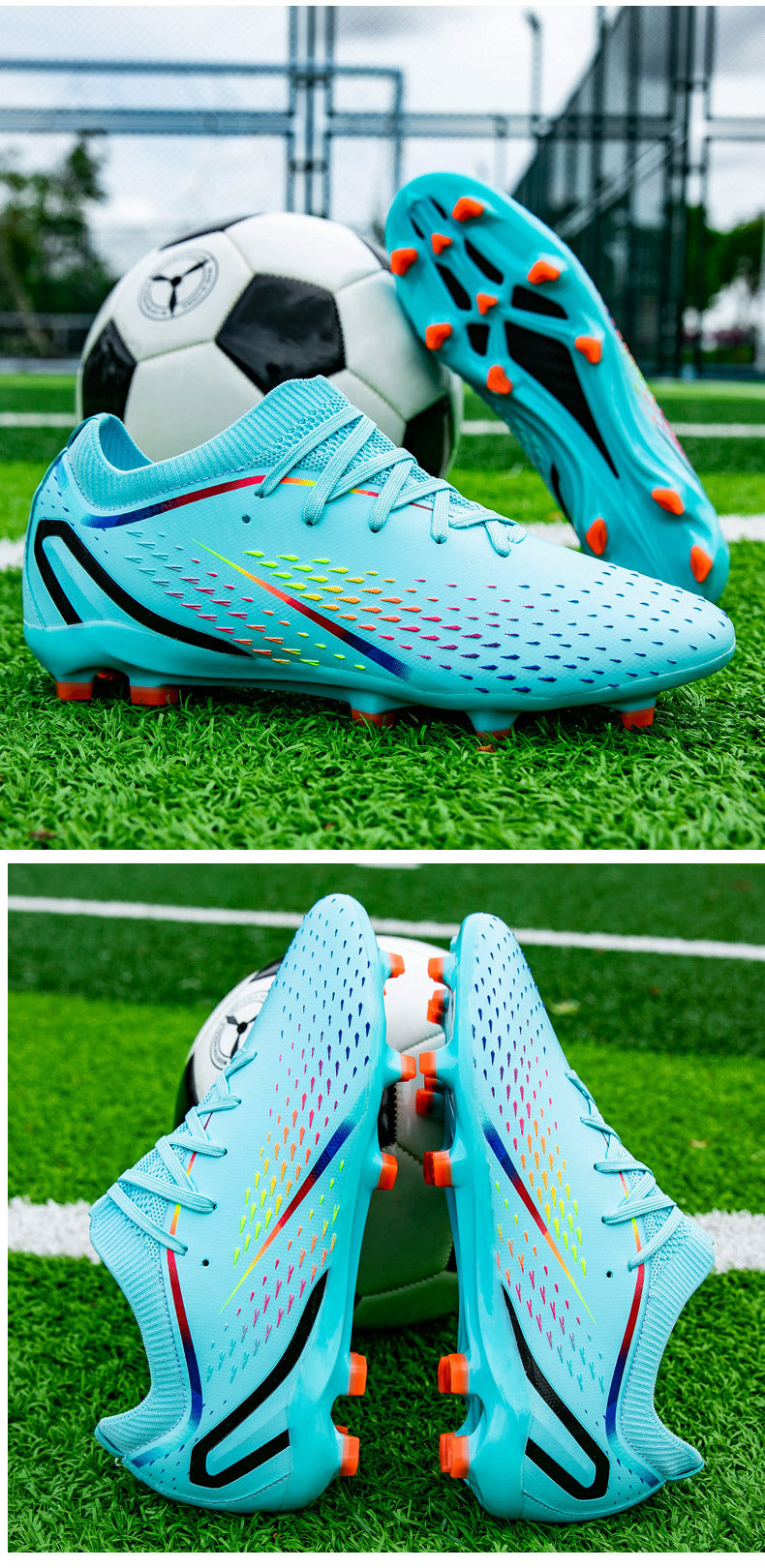 New Style Spike Soccer Shoes for Men, Students, Adults, Grass Training Long Spike Non-Slip Professional Competition Football Shoes