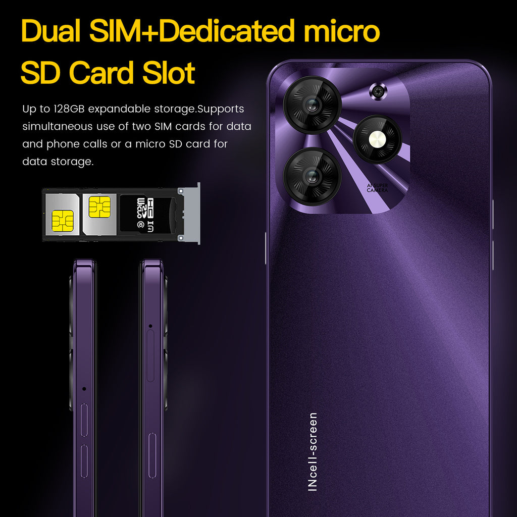 Mobile Phone Spark10 Pro Android4G Mobile Phone16+1T Side fingerprint scanner AI Smartphone(Popular)