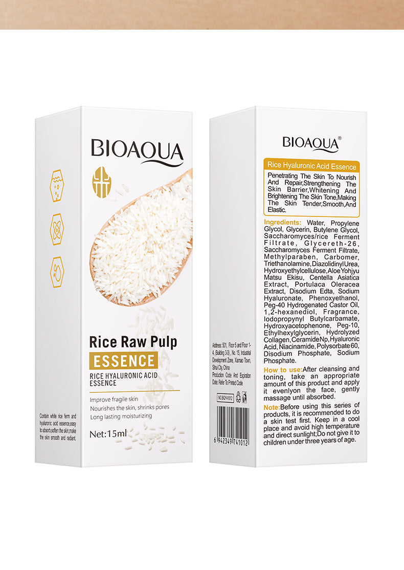 Full English Rice Skincare Set BIOAOUA Rice Puree Series Six-Piece Set Box  Wholesale