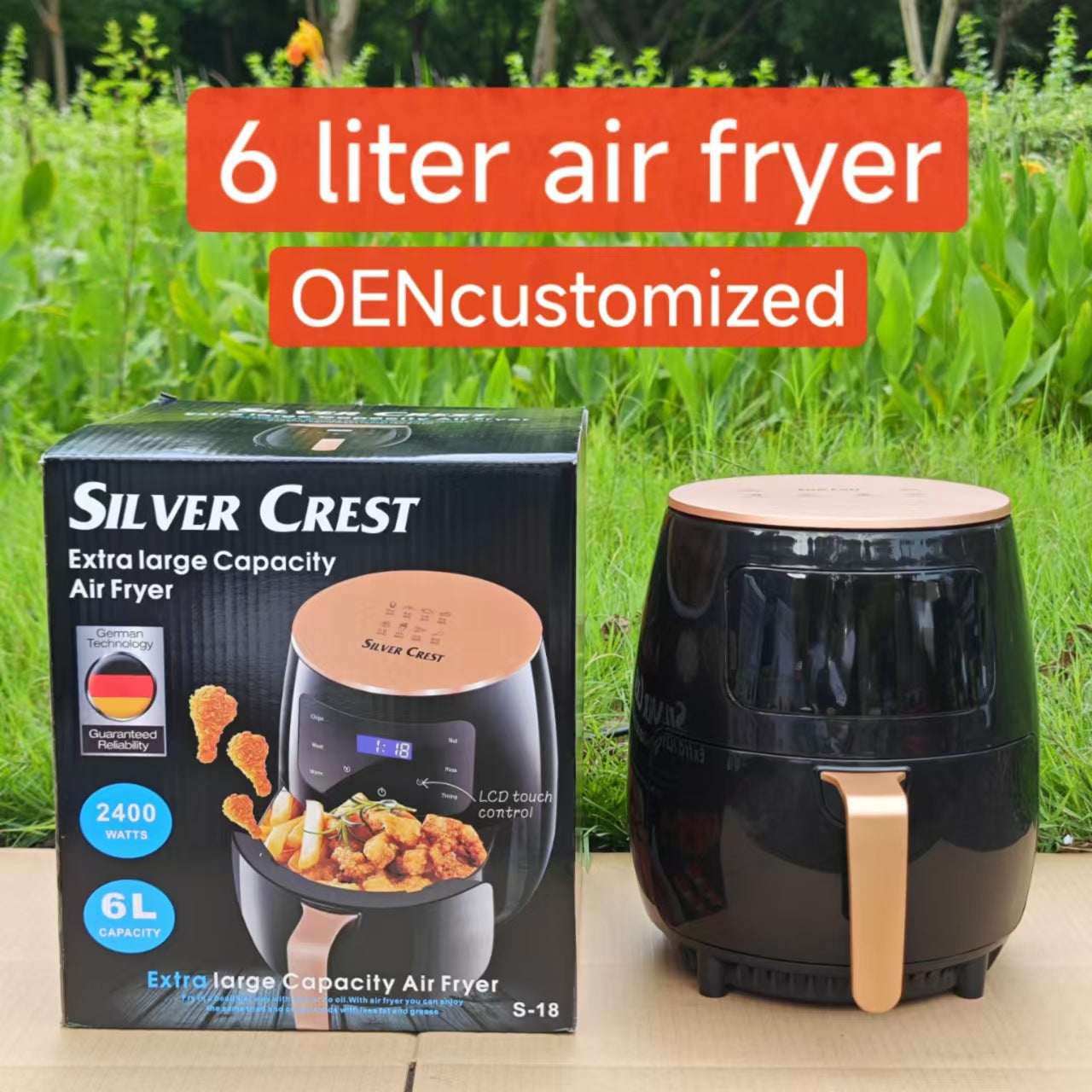 8LAir fryer Multifunctional Smart Touch Screen Oven Large Capacity Air Fryer Electric Fryer French Fries Machine