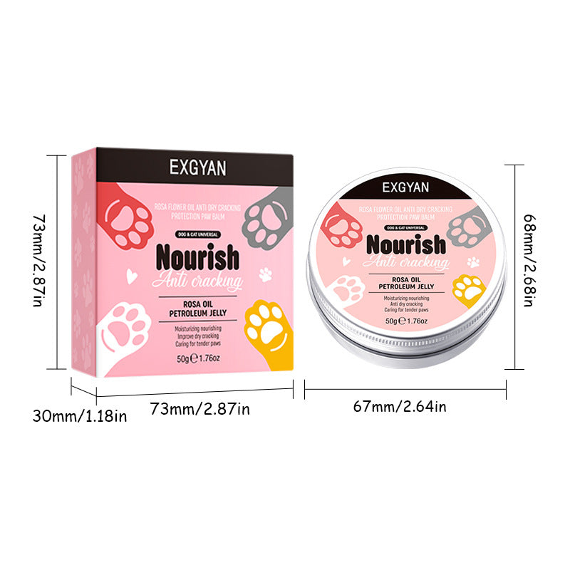 Pet Paw Balm EXGYAN Rose Flower Oil Anti-Dry Crack Paw Hand Cream Cross-Border Foreign Trade Wholesale
