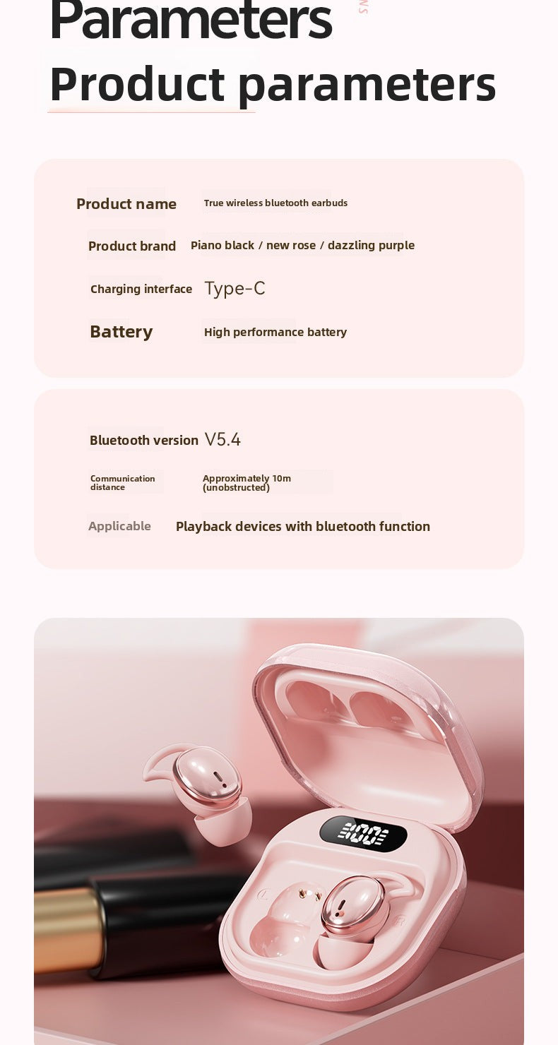 the Voice of Berlin M72Sleep Bluetooth Earbuds In-Ear Noise Cancelling Earplugs Non-Pressing Invisible Zero-Feel Bluetooth Earbuds