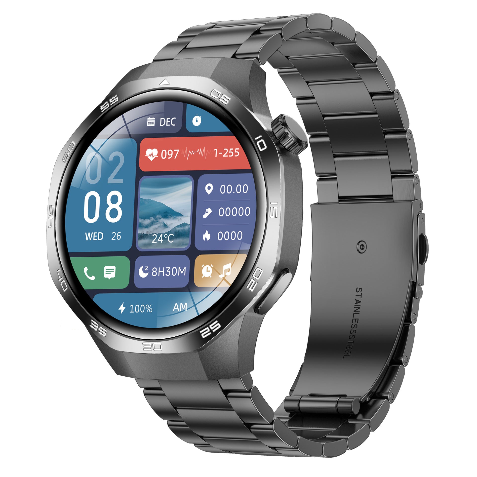 Watch5 Max Smart Watch1.52inch Bluetooth Call, Heart Rate Monitor, Pedometer, Sleep Monitoring, Waterproof, Shockproof, Dustproof Sports