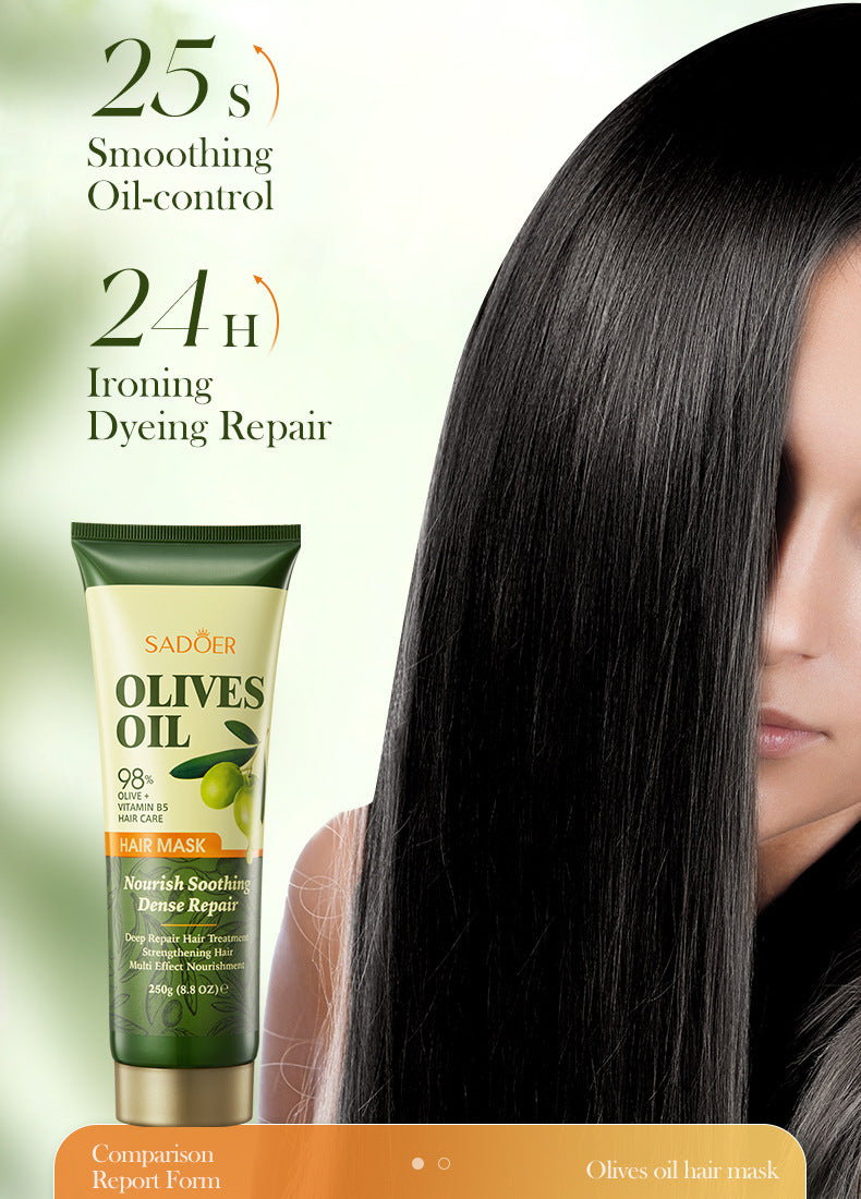 Olive Oil Hair Mask SADOER Repair Smooth Nourishing Hair Conditioner Cross-Border Wholesale