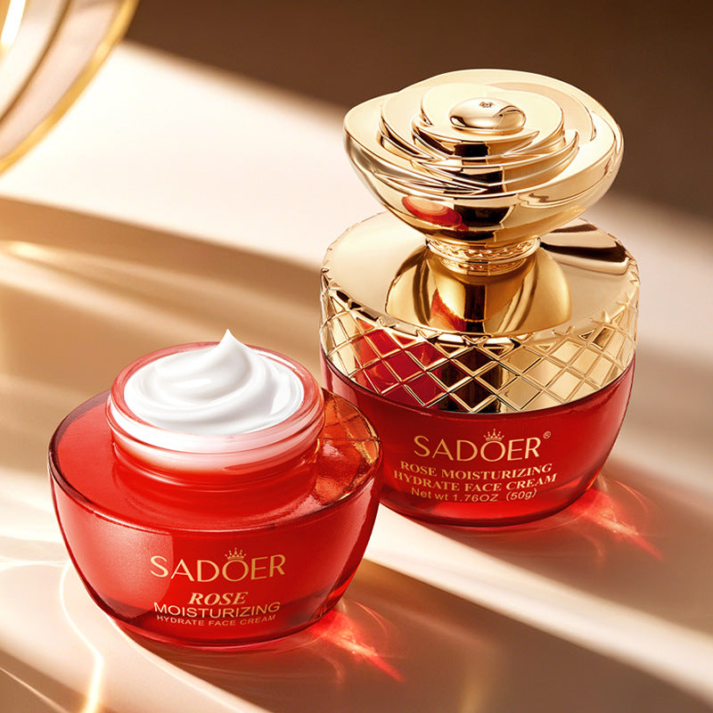Rose Moisturizing and Skin Rejuvenating Cream SADOER Plant Moisturizing and Hydrating Face Cream Cross-Border Wholesale