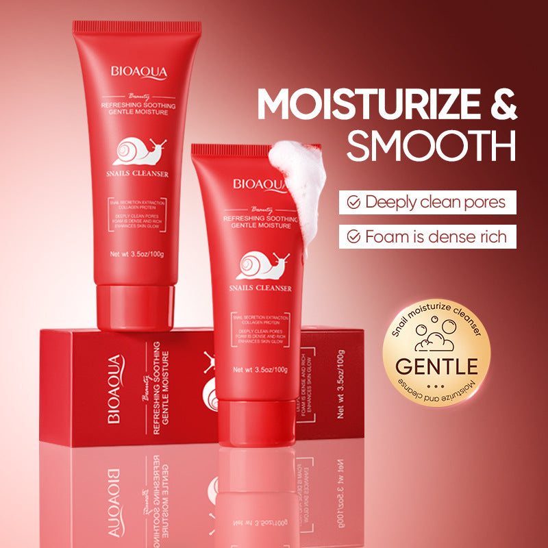 Snail Purifying Facial Cleanser BIOAOUA Moisturizing and cleansing facial cleanser cross-border foreign trade wholesale