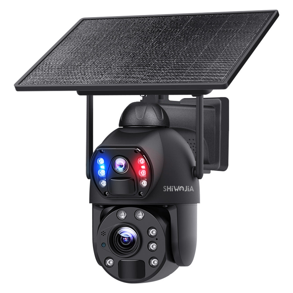 Factory Private Model600Wan HD Solar Camera Full Metal Farm20Night Vision Dual Lens Camera