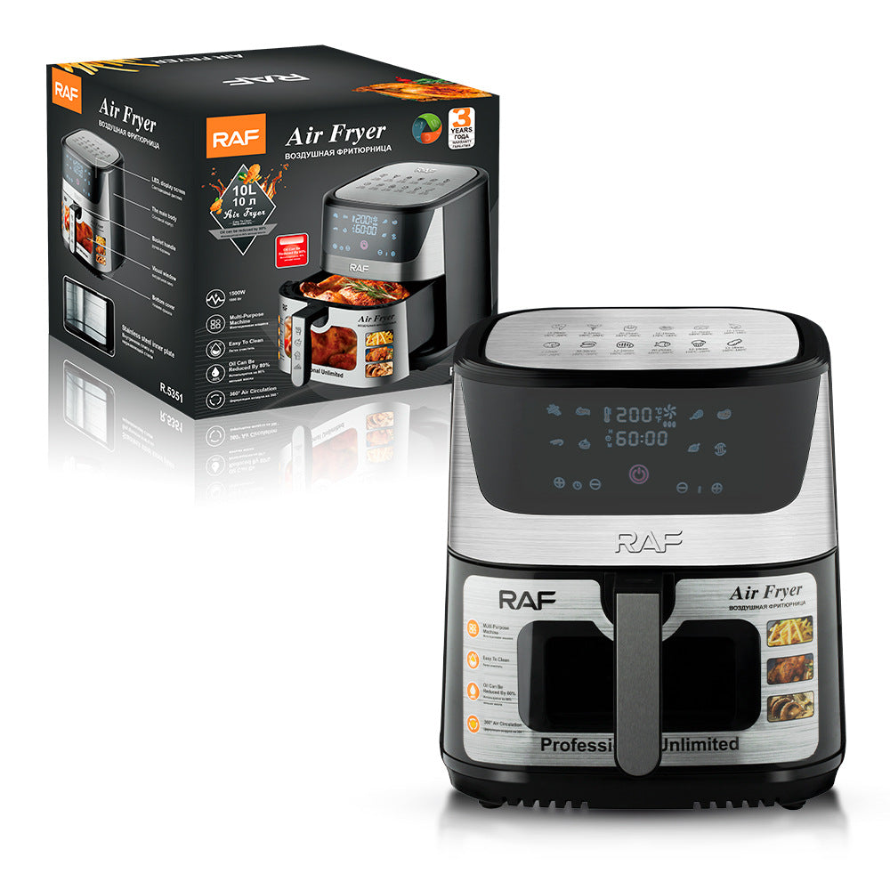 RAF European Standard Large Capacity Air Fryer8L Multifunctional Household Electric Deep Fryer with Visual Intelligent Touchscreen and Oil-Free