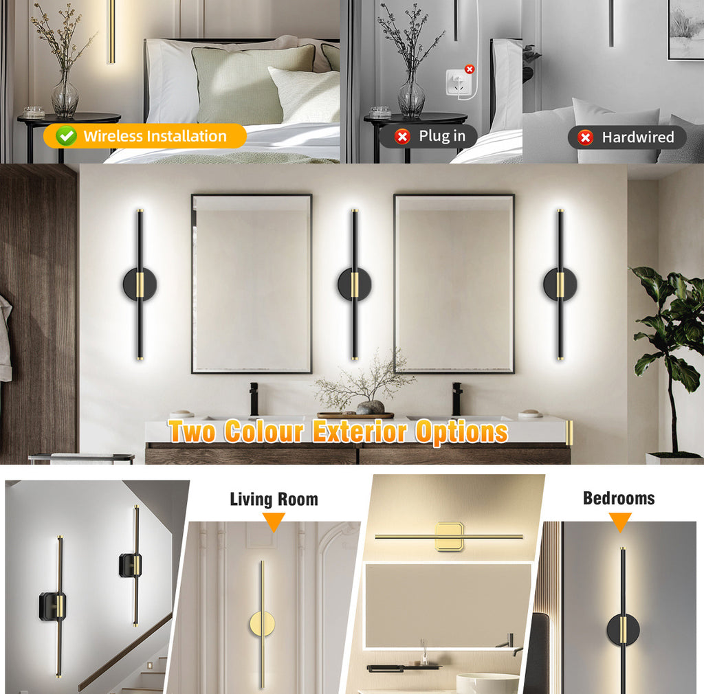 Dual-Head Detachable Wall Lamp Reading Wall Lamp No Wiring Wall Lamp Magnetic Wall Lamp Dimmable Wall Lamp Rechargeable Indoor Wall Lamp