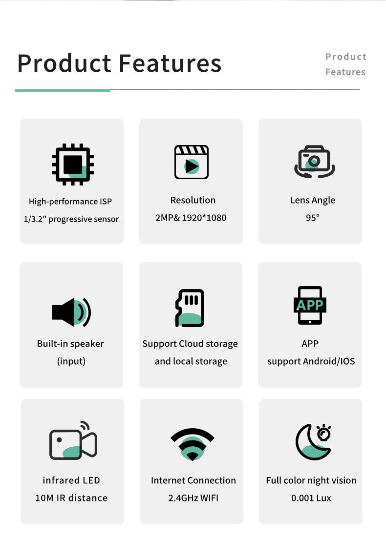 K7New surveillance camera for home use, wireless WiFi Card Machine Mobile Phone Remote HD Night Vision Window Machine