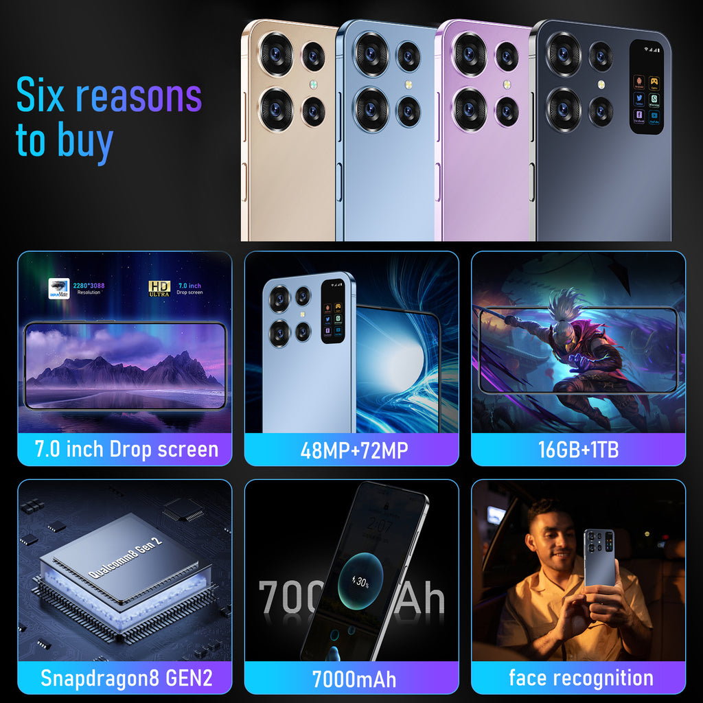 S24 AliExpress7.0Large Screen Smartphone16+1T All-in-One Low Price(Popular)