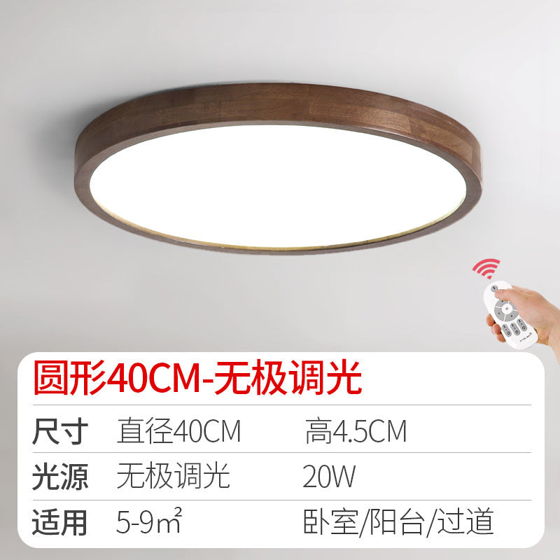 Log led Ceiling Lamp Living Room Balcony Tatami Wabi-Sabi Style Japanese Style Wood Art Corridor Nordic round bedroom