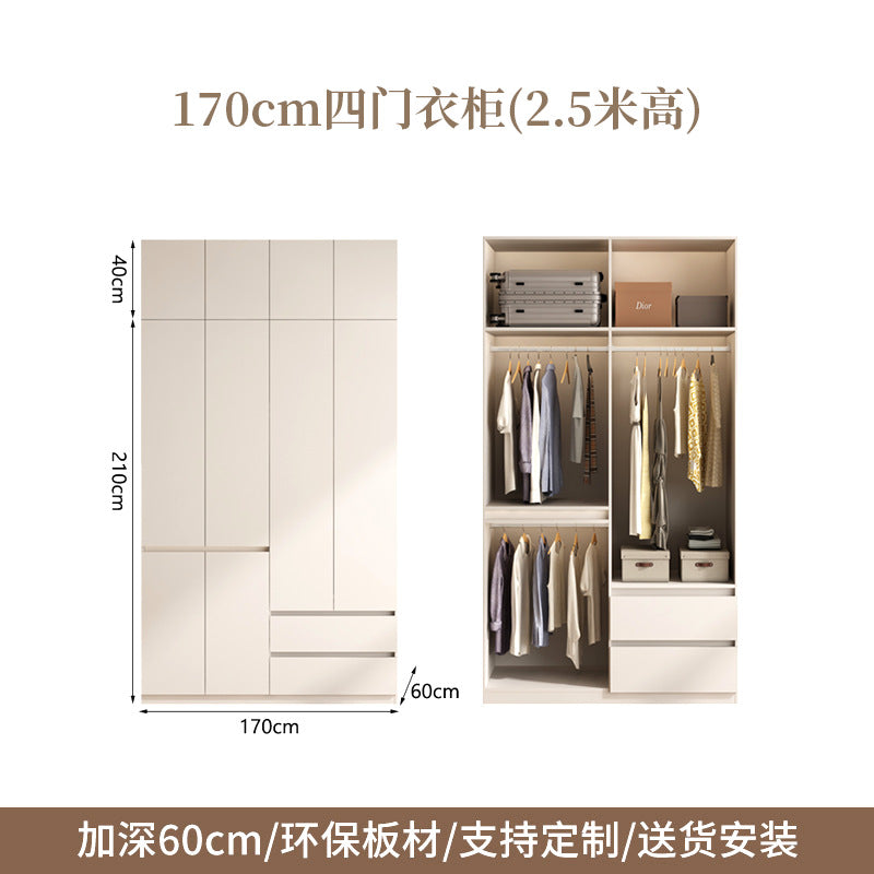 Raise the door to the ceiling2.5-3Large Wardrobe for Home Bedroom, Large Capacity Hanging Clothes Area, Multi-Section Large Closet
