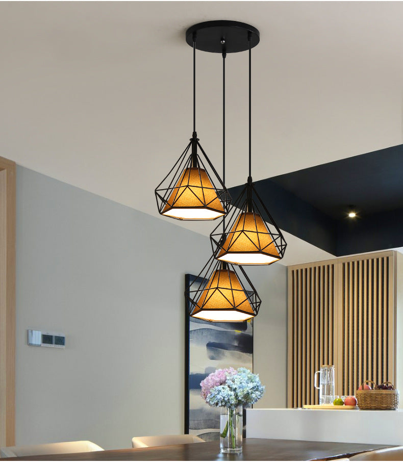 Restaurant Chandelier Three-Head Light Luxury Lighting Modern Simple Dining Table Bar Counter led Long Strip Dining Room Light2025New Year