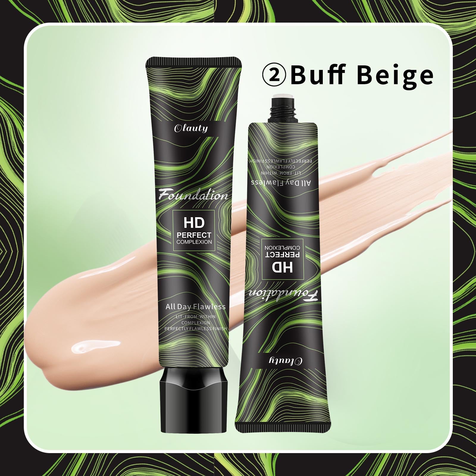 Olauty Liquid foundation waterproof sweatproof moisturizing non-cakey concealer even skin tone natural look makeup