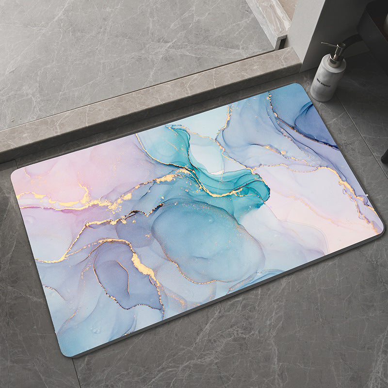 Geometric Abstract Entryway Non-Slip Mat Home Bathroom Doorway Water Absorption Soft Mat Easy to Clean Tech Cloth Entrance Mat