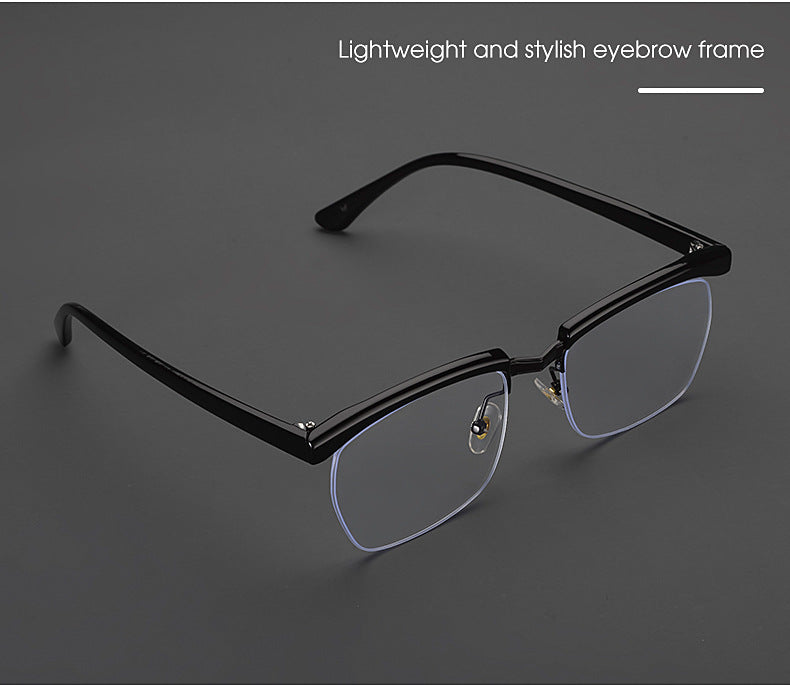 Tom Hardy's Legend of the Underground Half-Frame Glasses Frame High-End Blue Light Blocking Optical Glasses Internet Celebrity Style