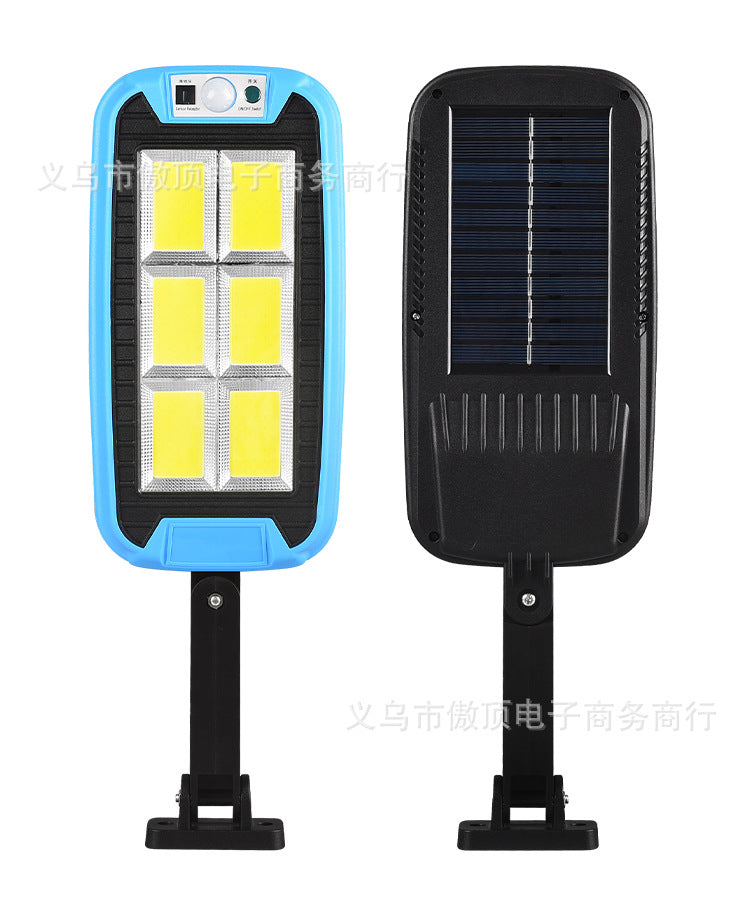 New Solar Light Outdoor Human Body Induction Light with Remote Control Wall Light Waterproof Garden Light LED Garage Light Street Light
