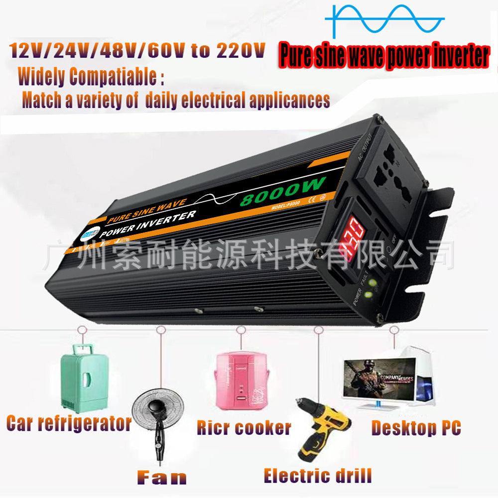 Automotive Pure Sine Wave Inverter1000W Outdoor Adapter Converter12V24V48V60V Turn110V220V