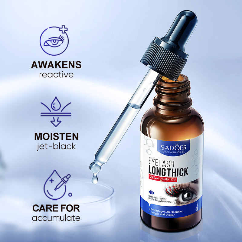 Full English Curling Eyelashes Thick Mascara SADOER Long and Dense Essence Liquid  Wholesale