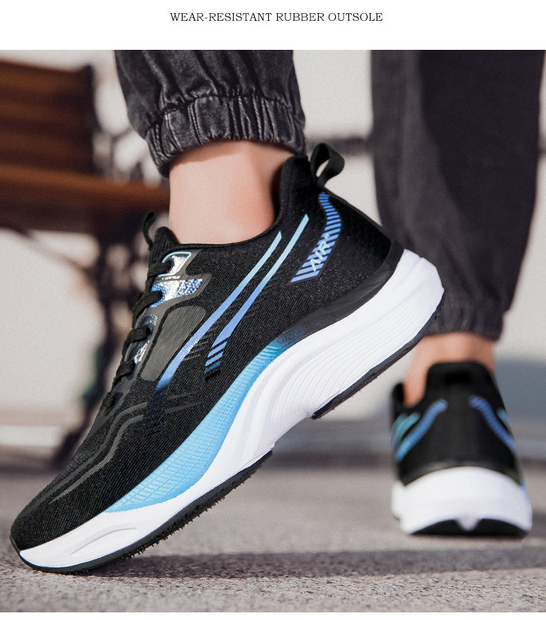 Casual mesh shoes new soft sole cushioning men's running shoes breathable mesh2025New lightweight high-elastic sports shoes