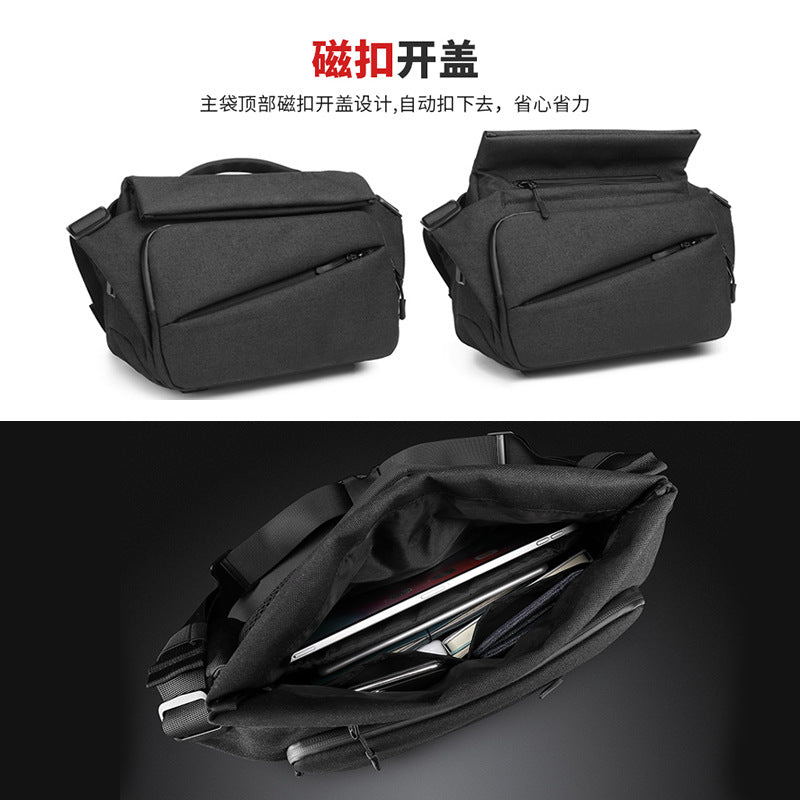 OZUKO Men's Messenger Bag Functional Trendy Brand Large Capacity Sports Waterproof Crossbody Shoulder Commuting Travel Small Backpack