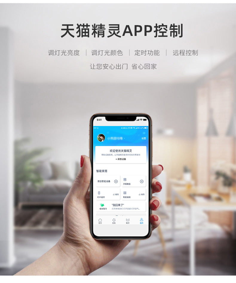 Nordic Living Room Lamp Rectangular Household Elegant Ceiling Lamp led Master Bedroom Lamp Iron Art Room Lamp Zhongshan Lighting