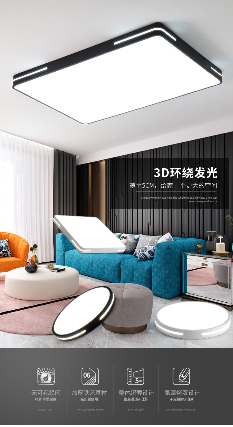 New led Living Room Ceiling Light Nordic Round Bedroom Light Simple Study Room Light Dining Room Balcony Lighting Fixture