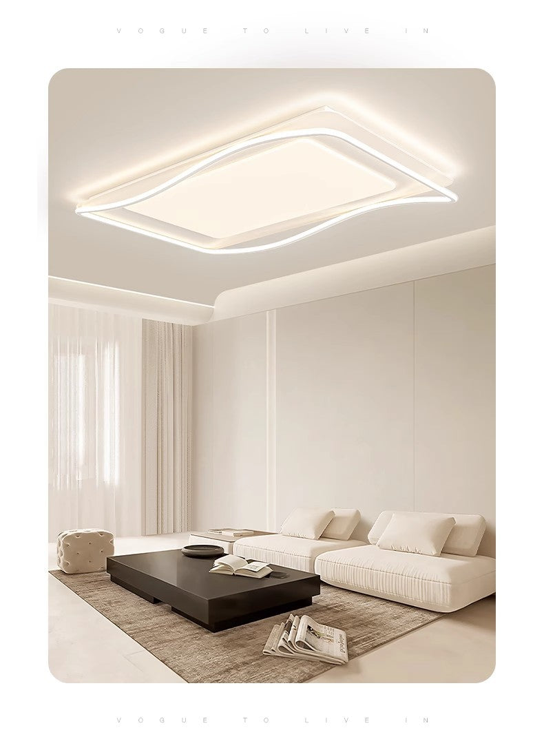 Ceiling Lamp led Lighting Package Set Modern Simple Room Bedroom Lamp Iron Art Living Room Lamp Rectangular Elegant