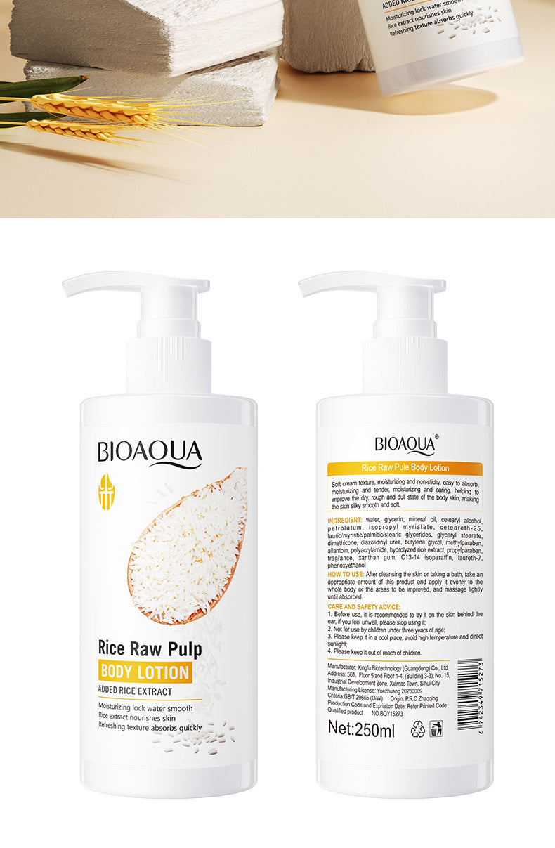 Full English Rice Skincare Set BIOAOUA Rice Puree Series Six-Piece Set Box  Wholesale