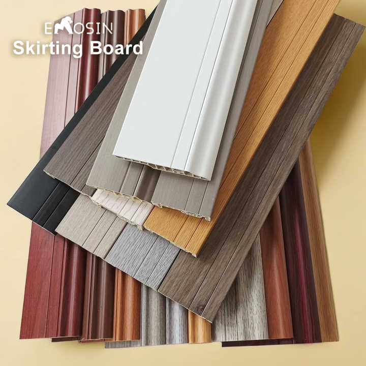 Aluminum Ps MDF Skirting Floor Board White