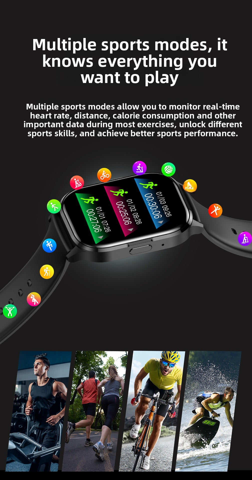 New HK21Smart watch multi-dial switching rotary button NFC Payment led Large Screen Factory