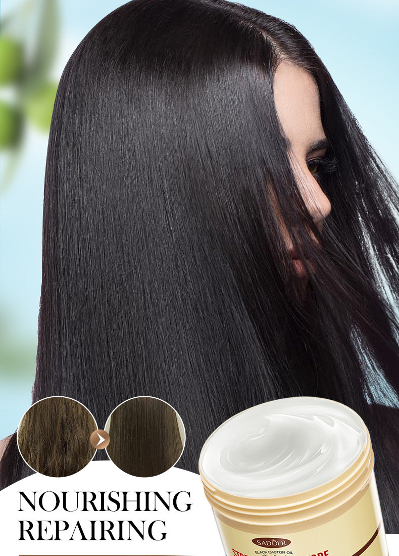 Black Castor Oil Hair Mask500gSADOER Nourishing, Smooth and Fluffy Conditioner Cross-Border Wholesale
