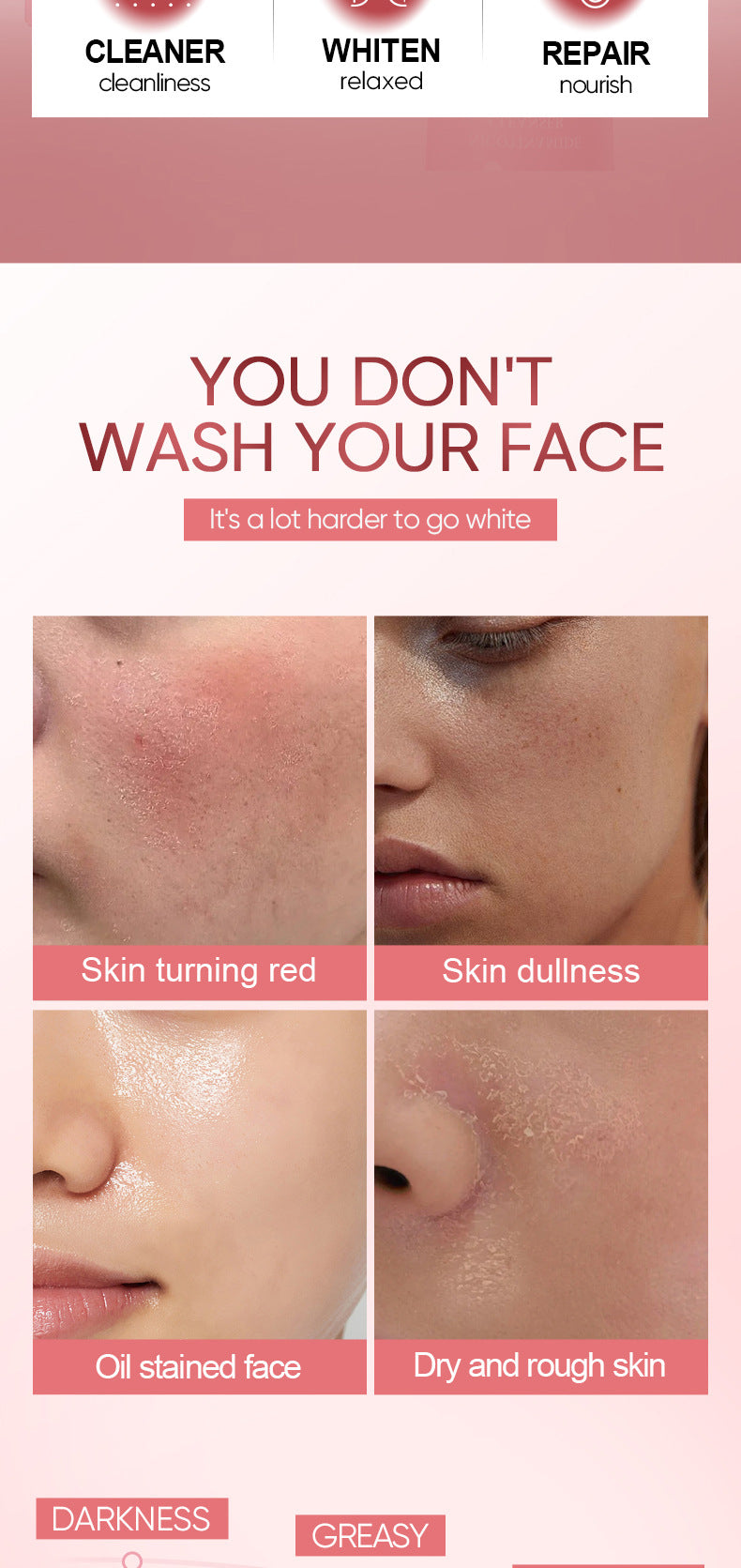 Niacinamide Skin Rejuvenating Facial Cleanser BIOAOUA Hydrating Deep Cleansing Facial Cleanser Cross-Border Foreign Trade Wholesale