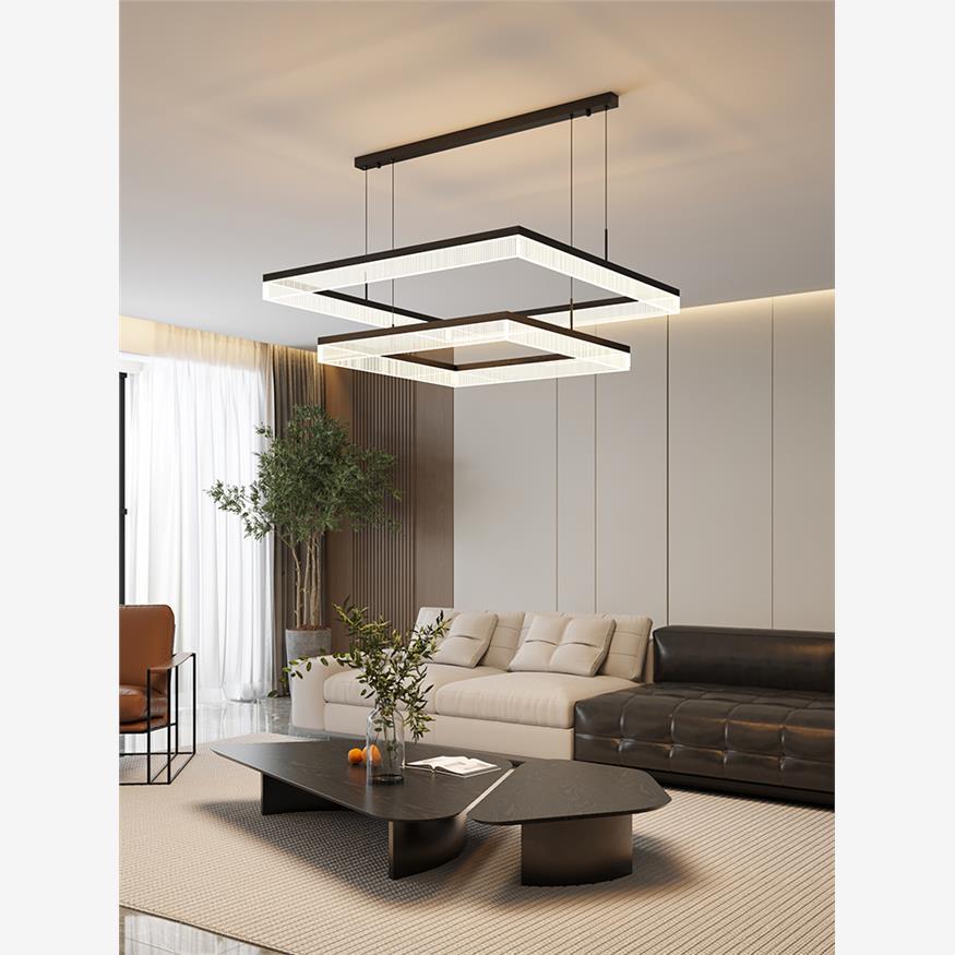 2025New High-End Light Luxury Living Room Chandelier Hall Main Light Atmospheric Dining Room Eye Protection Mountain Lamp Set Combination