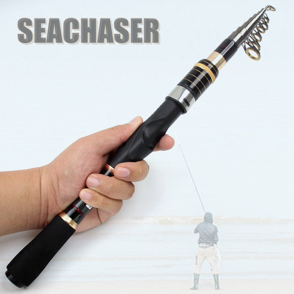 Ultra-short Ultra-hard Small Sea Rod Straight Handle Retractable Fishing Rod Boat Fishing Rock Fishing Long Casting Rod Can Be Put In Pocket