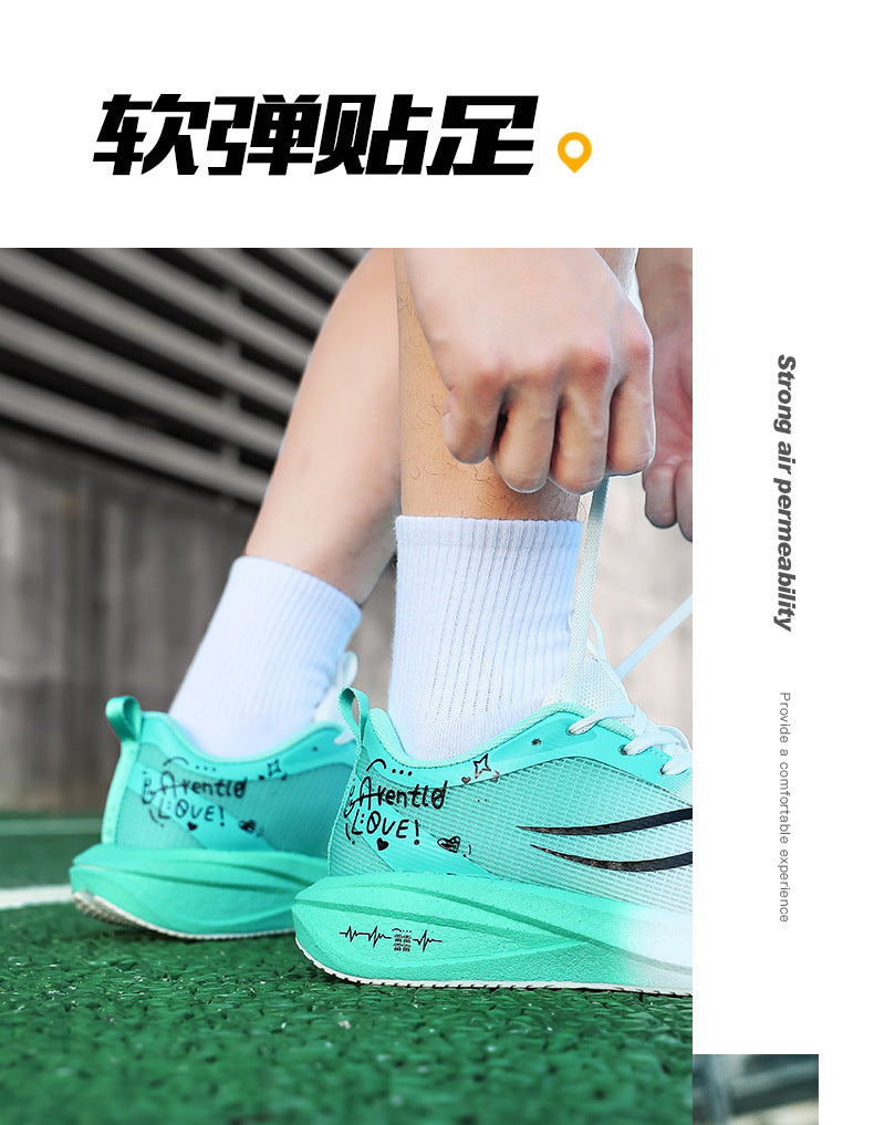 Autumn Winter New Style Feidian Carbon Plate Cushioning Rebound Sports Shoes Casual Fashion Men's Shoes Couple Breathable Comfortable Running Shoes