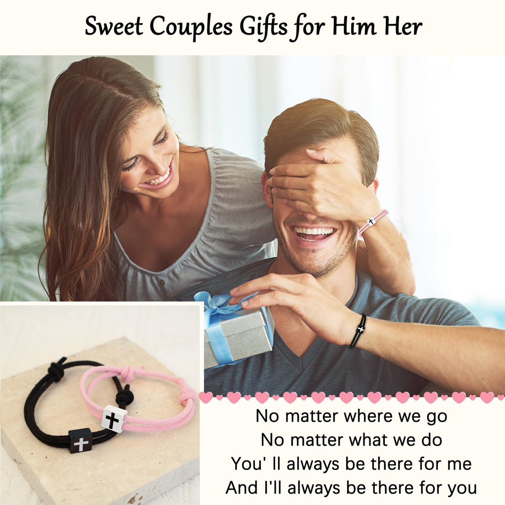 Alloy Cross Bracelet Set Adjustable Handmade Woven Bracelet Promise Faith Milan Rope Bracelet