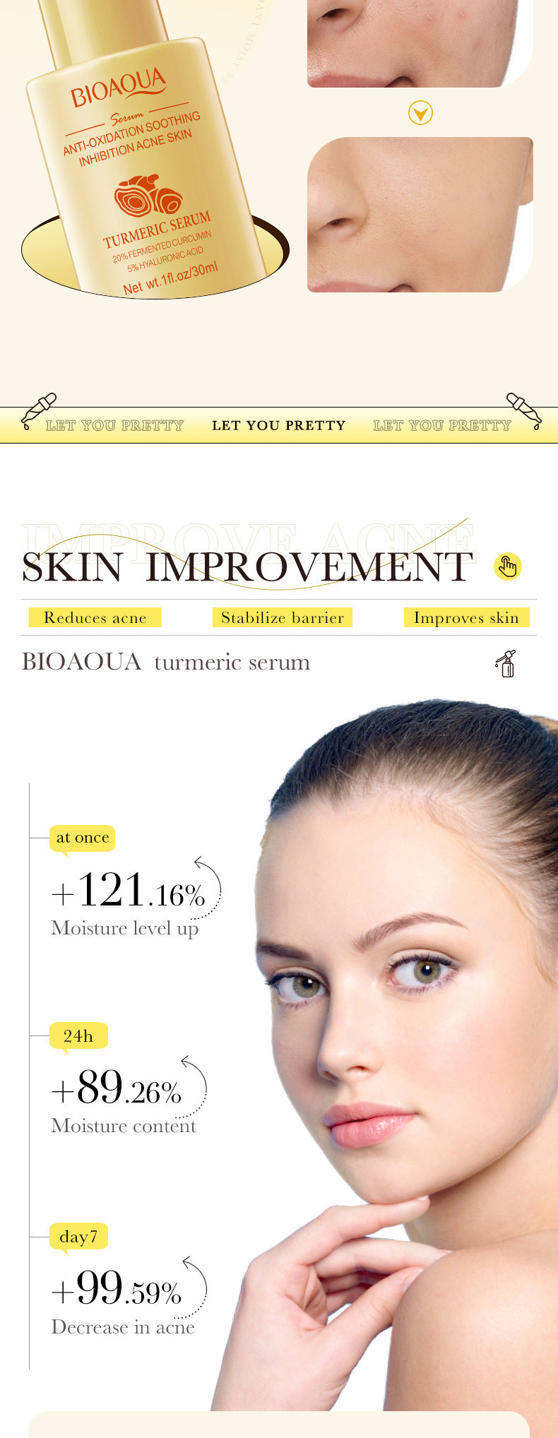 BIOAOUA Essence Series Hydrating and Nourishing Vitamins C Essence  Foreign Trade Factory Direct Sales