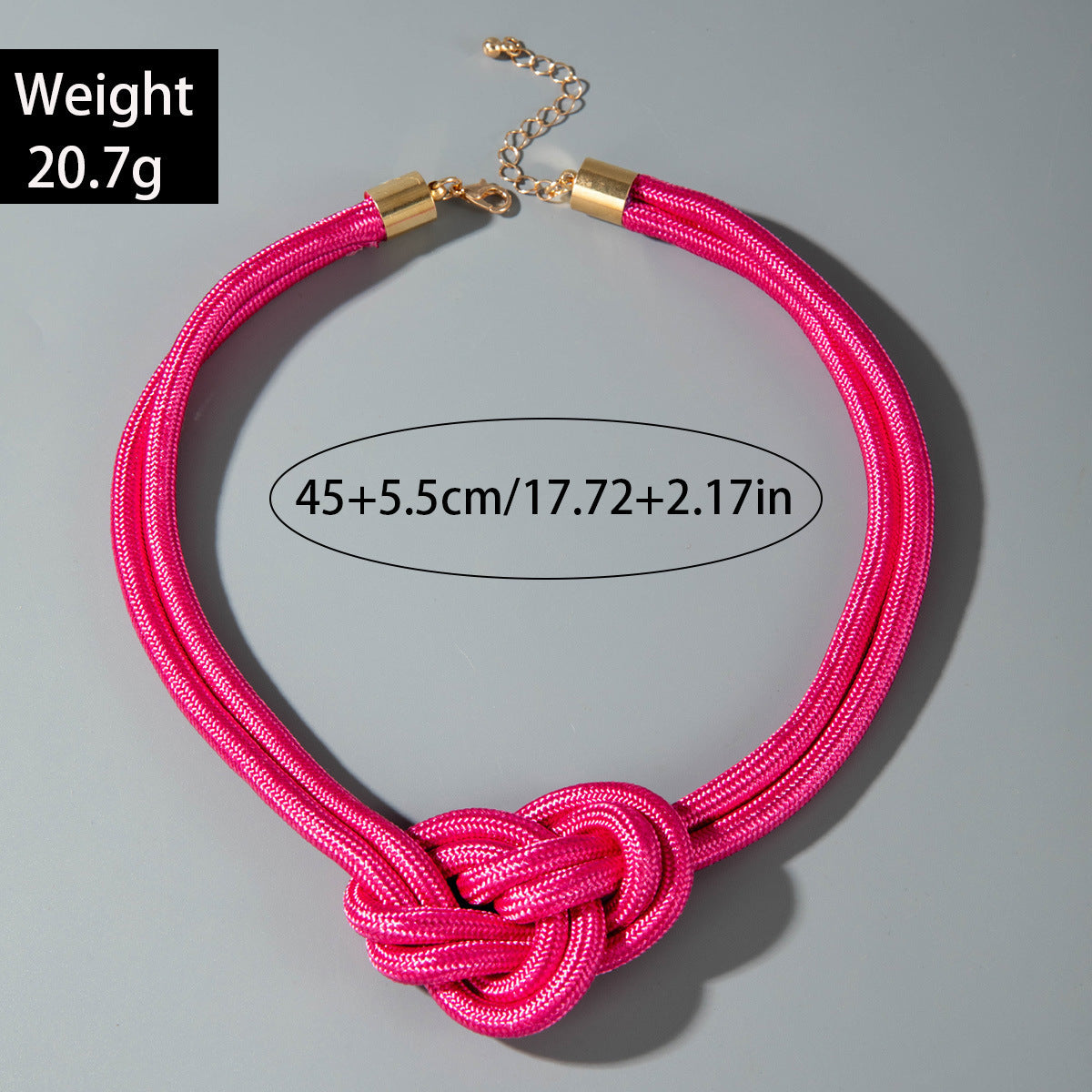 European and American Style Unique Knot Design Statement Necklace Drawstring Snake Chain Clavicle Chain Women's Simple Pendant Jewelry