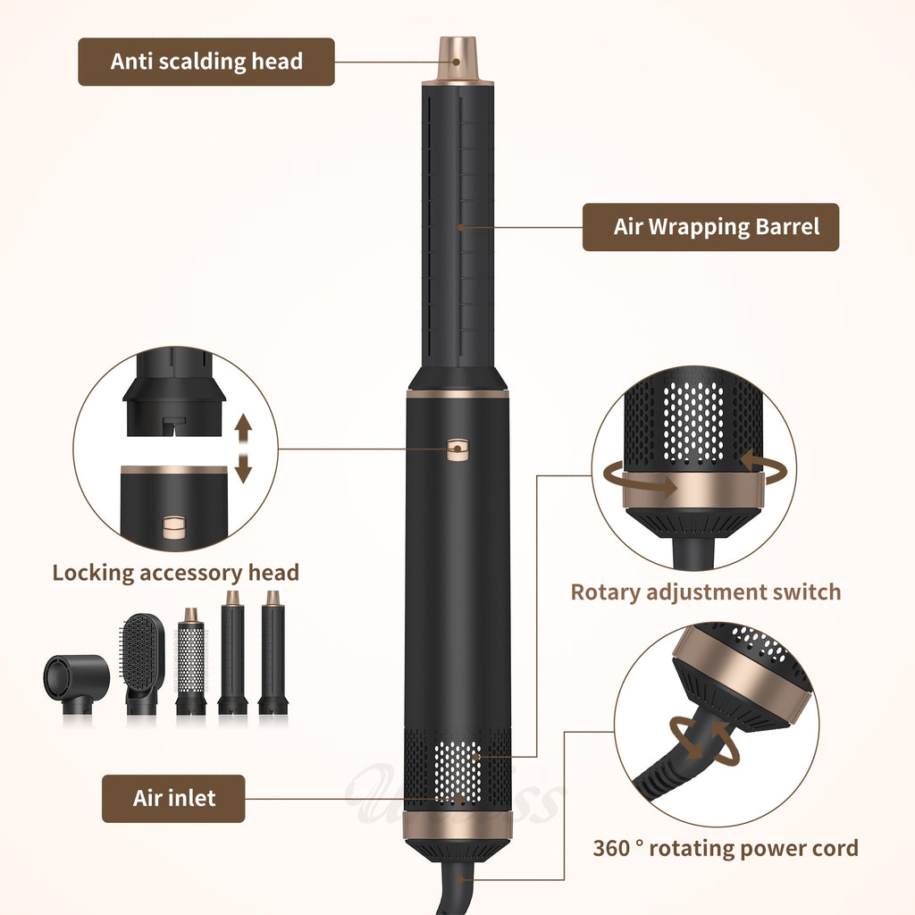 New five-in-one home hair dryer with negative ion hair care Styling Straightener Multifunctional Hair Dryer