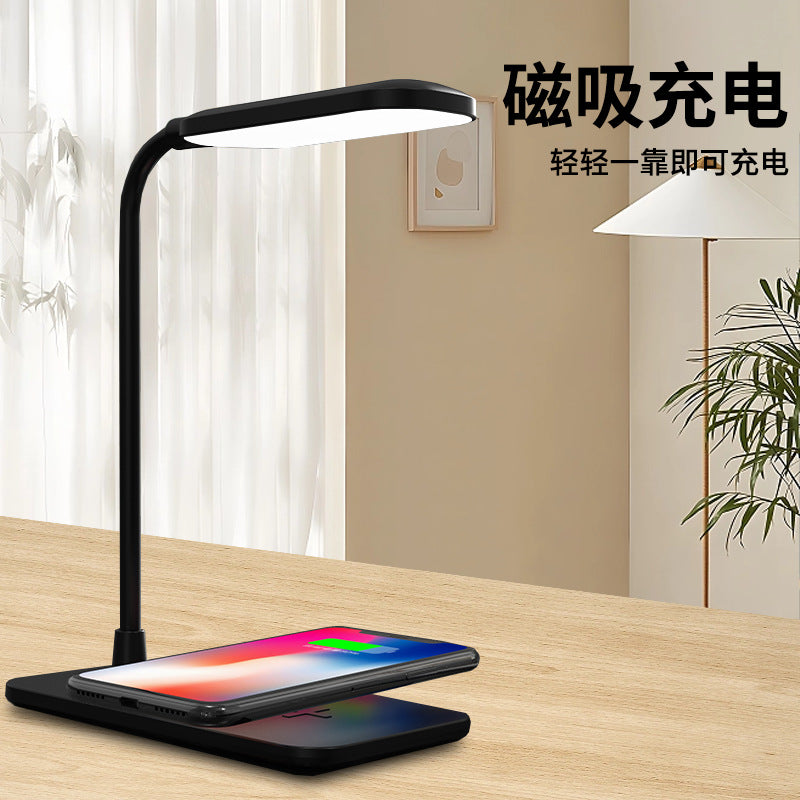 Desk Lamp for Students, Eye Protection Desk Lamp, Bedroom Bedside Lamp, Wireless Charging Desk Lamp, Foldable led Learning Table Lamp