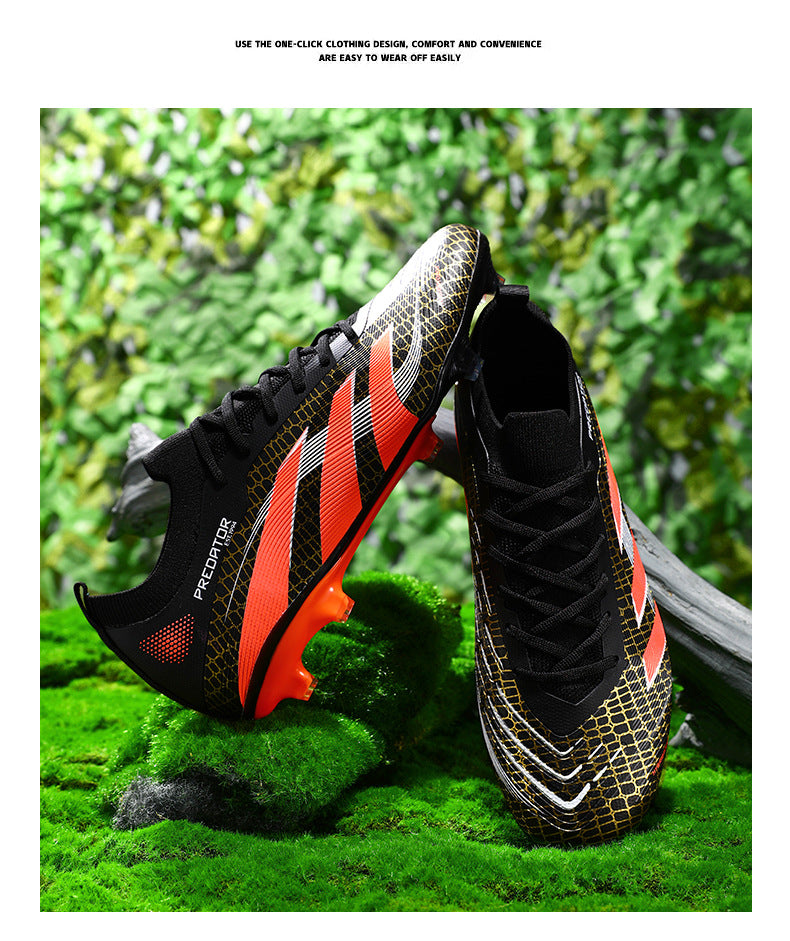 2025New Football Shoes for Men and Women, Youth Students, Fashionable and Comfortable, Long Spikes, Low-top, Factory Direct Sale