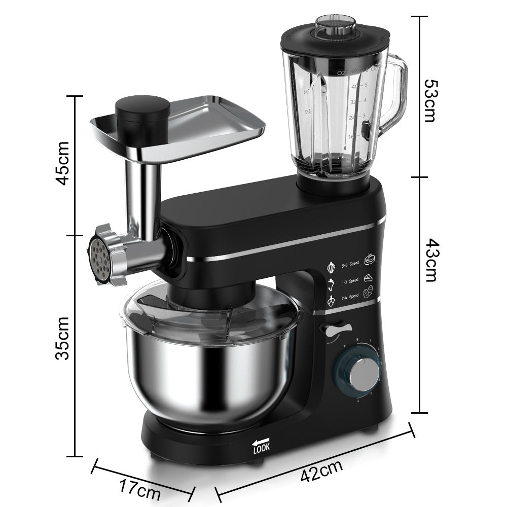 RAF European Standard 3-in-1 Chef Machine Multi-Functional Dough Mixer Household Meat Grinder Juicer Food Processor
