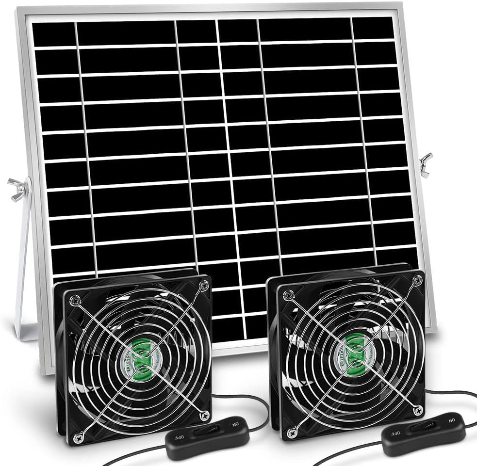 20W Solar Exhaust Fan,Outdoor Solar Fan,Shed,Chicken Coop Pet House